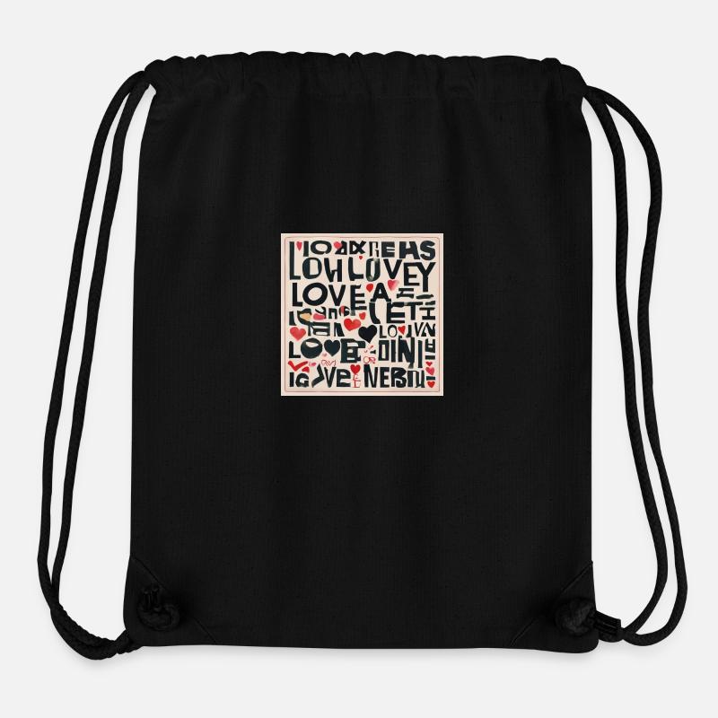 for wonderful loves - Stanley/Stella recycelter Gym Bag - Schwarz