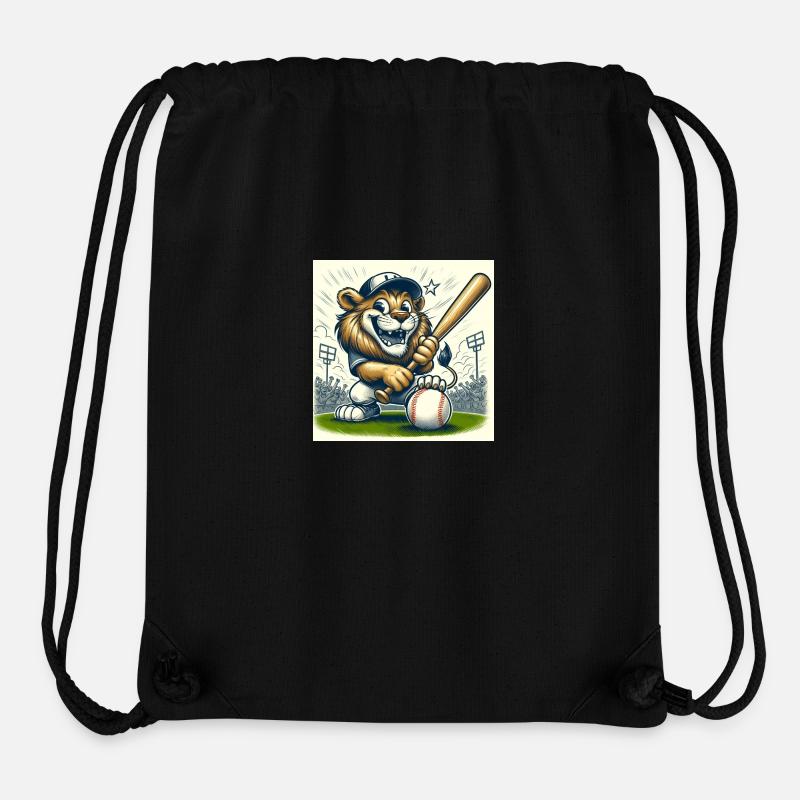 lion - Sac à cordon recyclé Stanley/Stella - noir