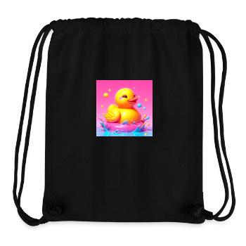 Bath Duck 3D Hyperrealistic in Risography - Stanley/Stella Recycled Gym Bag - black - Front