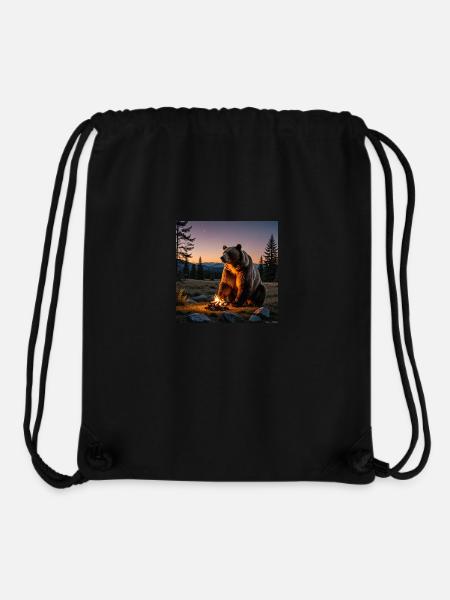 Bäriges Lagerfeuer - Stanley/Stella recycelter Gym Bag - Schwarz