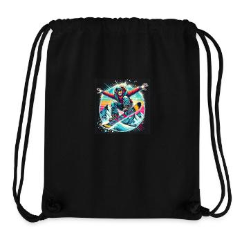 Snowboard Jump - Stanley/Stella recycelter Gym Bag - Schwarz - Vorne