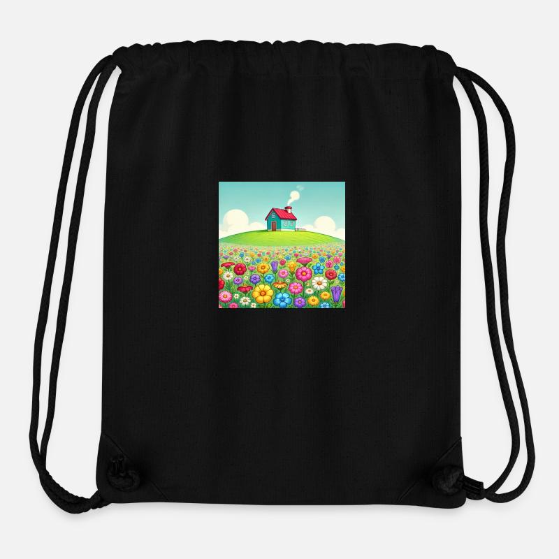 Das Häuschen auf der Blumenwiese - Stanley/Stella recycelter Gym Bag - Schwarz
