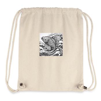 Japanese Koi - Stanley/Stella recycelter Gym Bag - Naturweiß - Vorne