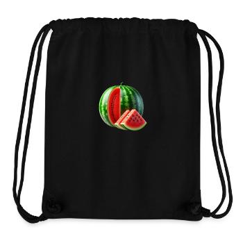 Wassermelone - Stanley/Stella recycelter Gym Bag - Schwarz - Vorne