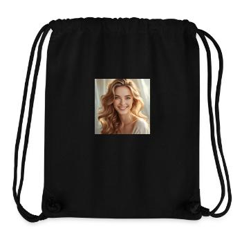 Beautiful Girl with Shiny hair - Stanley/Stella Recycled Gym Bag - black - Front