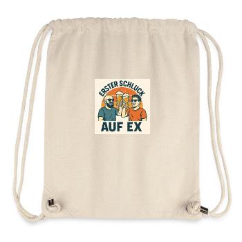 Erster Schluck auf Ex - Stanley/Stella recycelter Gym Bag - Naturweiß - Vorne