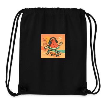 Skater Watermelon – Summer Chill Vibes - Stanley/Stella Recycled Gym Bag - black - Front