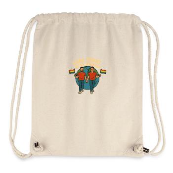 Love knows no boundaries - Stanley/Stella Recycled Gym Bag - natural - Front