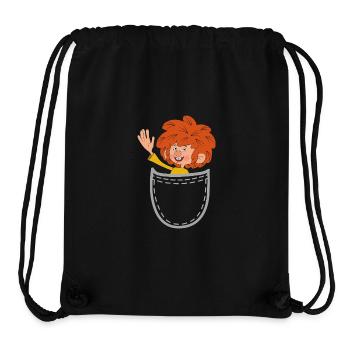 Pumuckl Design Mit Fröhlich Winkendem Pumuckl - Stanley/Stella recycelter Gym Bag - Schwarz - Vorne