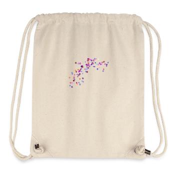 Punkte Bunt Lila Rot Blau Orange - Stanley/Stella recycelter Gym Bag - Naturweiß - Vorne