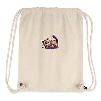 Cat playing with Yarn (Magical Animals Collection) - Stanley/Stella Recycled Gym Bag - natural - Front