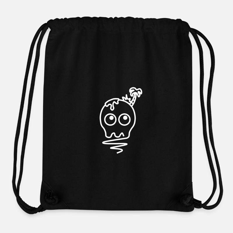 Totenkopf Insel (weiss) - Stanley/Stella recycelter Gym Bag - Schwarz