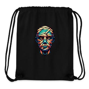 Bunte geometrische Mumie: Low-Poly-Artwork - Stanley/Stella recycelter Gym Bag - Schwarz - Vorne