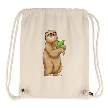 Faultier Sekretärin Ordner Büro - Stanley/Stella recycelter Gym Bag - Naturweiß - Vorne