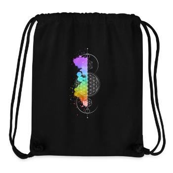 Sacred Geometry, Flower of Life, Colorful, Element - Stanley/Stella Recycled Gym Bag - black - Front