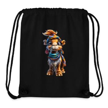 Toons #lovely chameau cool - Sac à cordon recyclé Stanley/Stella - noir - Devant