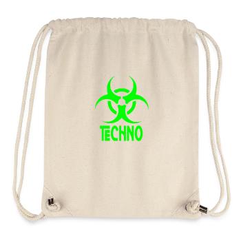 Musique techno - Sac à cordon recyclé Stanley/Stella - blanc naturel - Devant