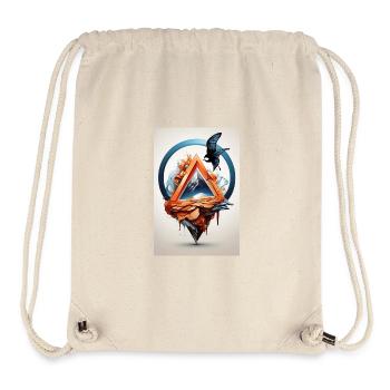 Eagle on melting mountains - Stanley/Stella Recycled Gym Bag - natural - Front