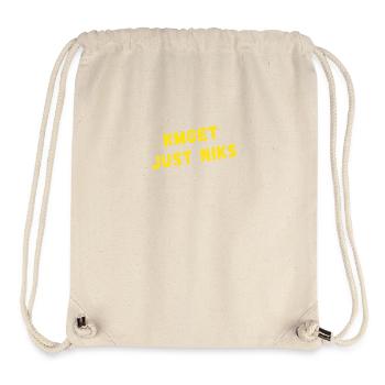 kmoet just niks, chemises en dialecte anversois - Sac à cordon recyclé Stanley/Stella - blanc naturel - Devant