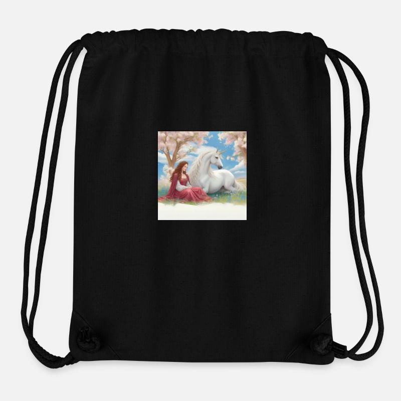 Die Dame und das Einhorn - Stanley/Stella recycelter Gym Bag - Schwarz