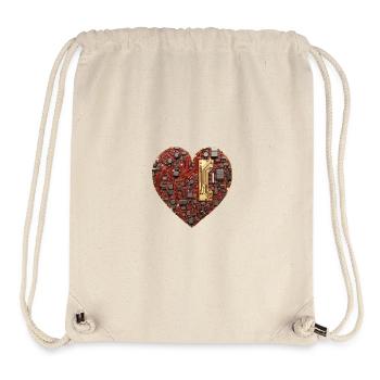 Heart of Circuits - Stanley/Stella Recycled Gym Bag - natural - Front