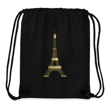 tour Eiffel - Sac à cordon recyclé Stanley/Stella - noir - Devant