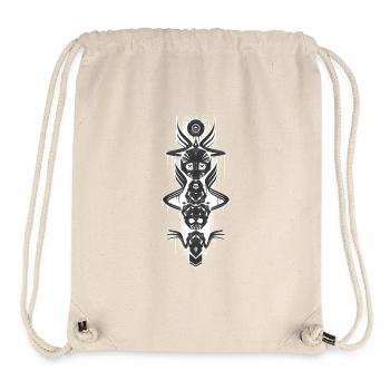 Totem skull 23 - Sac à cordon recyclé Stanley/Stella - blanc naturel - Devant