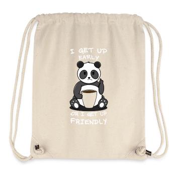Früh oder freundlich - Stanley/Stella recycelter Gym Bag - Naturweiß - Vorne