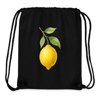 zitrone - Stanley/Stella recycelter Gym Bag - Schwarz - Vorne