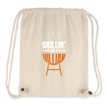 Grillin Like a Villain BBQ Cookout Art - Stanley/Stella recycelter Gym Bag - Naturweiß - Vorne