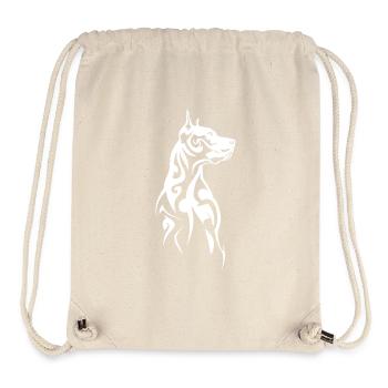Tribal Hund Kopf - Stanley/Stella recycelter Gym Bag - Naturweiß - Vorne