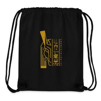 Hiéroglyphes Seth - motif or by Fregyptologist - Sac à cordon recyclé Stanley/Stella - noir - Devant
