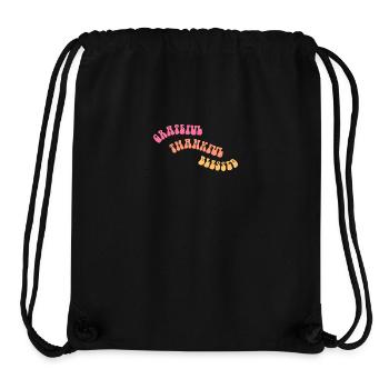 Grateful Thankful - Gratitude - Gift - Stanley/Stella Recycled Gym Bag - black - Front