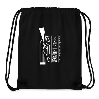 Hiéroglyphes Seth - motif blanc by Fregyptologist - Sac à cordon recyclé Stanley/Stella - noir - Devant