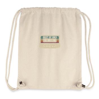 Vintage 1983 Retro Geburtstagsgeschenk Kassette - Stanley/Stella recycelter Gym Bag - Naturweiß - Vorne