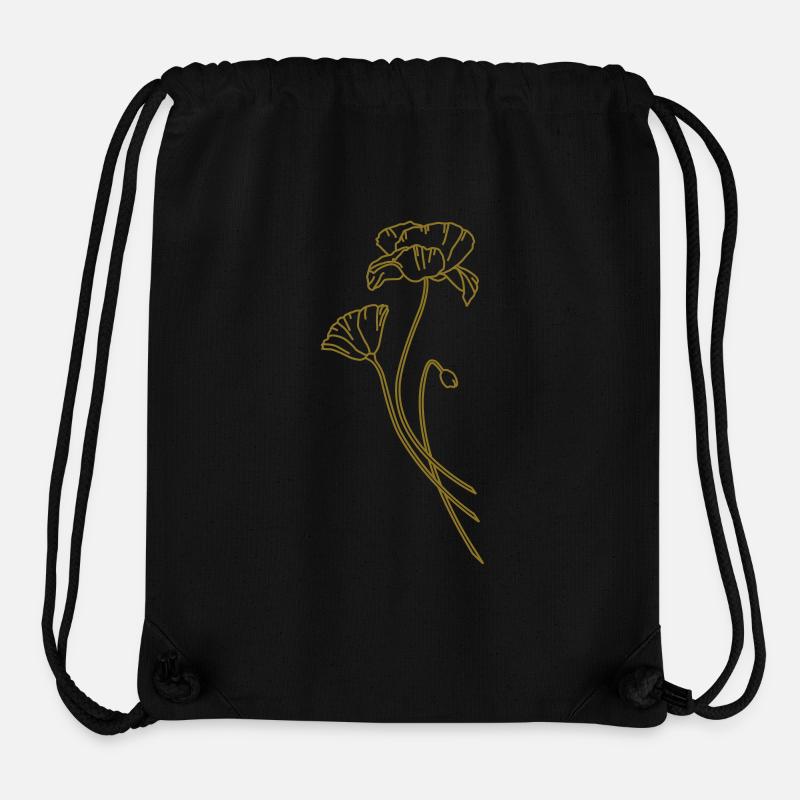Flore et faune - Poppy - Sac à cordon recyclé Stanley/Stella - noir