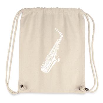 Saxophone icon Symbol Illustration Instrument Music - Stanley/Stella Recycled Gym Bag - natural - Front