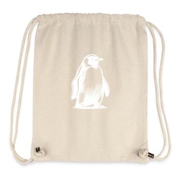 Cute Clever Penguin Tattoo Illustration - Stanley/Stella Recycled Gym Bag - natural - Front