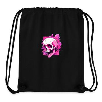 pink skull - Stanley/Stella Recycled Gym Bag - black - Front