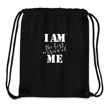 T-shirt de motivation « JE SUIS la meilleure version de MOI » - Sac à cordon recyclé Stanley/Stella - noir - Devant