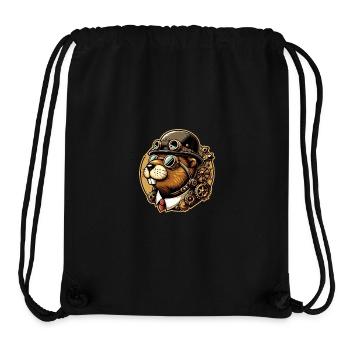Biber Steampunk Retro - Stanley/Stella recycelter Gym Bag - Schwarz - Vorne