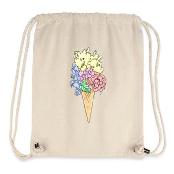 Glace aux fleurs - Sac à cordon recyclé Stanley/Stella - blanc naturel - Devant