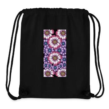 Bunte Blumen - Stanley/Stella recycelter Gym Bag - Schwarz - Vorne