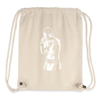 Croquis de boxeur - Sac à cordon recyclé Stanley/Stella - blanc naturel - Devant