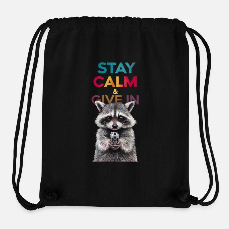 Meme raccoon - Stanley/Stella Recycled Gym Bag - black