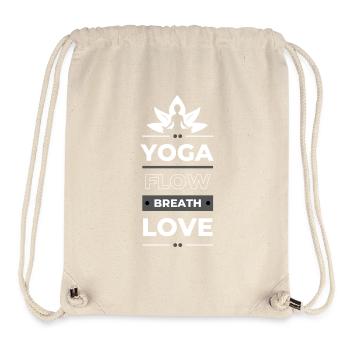 Yoga Flow Breath Love - Stanley/Stella recycelter Gym Bag - Naturweiß - Vorne