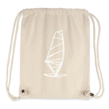 Croquis de planche à voile - Sac à cordon recyclé Stanley/Stella - blanc naturel - Devant