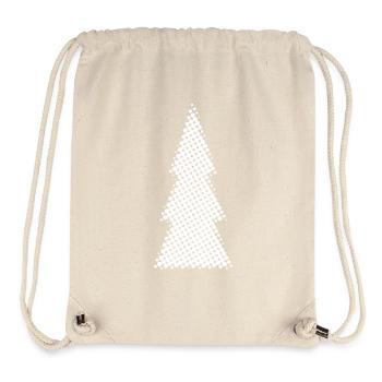 Christmas Tree Silhouette - Stanley/Stella Recycled Gym Bag - natural - Front