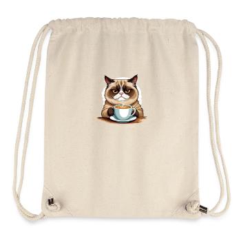 Grumpy Morning Cat - Stanley/Stella Recycled Gym Bag - natural - Front