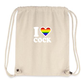 I love cock - Stanley/Stella Recycled Gym Bag - natural - Front